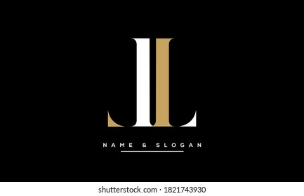 LL, L Alphabet Letters Logo Monogram Template