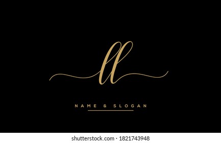 LL, L Alphabet Letters Logo monogram Template