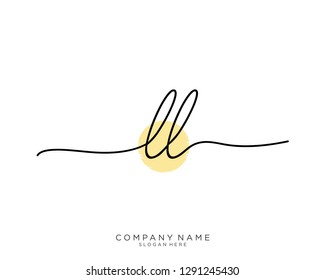 LL L L Initial handwriting logo template