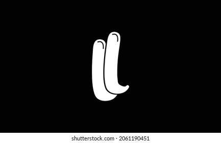 LL L L Letter Logo Design with a Creative Cut. Creative logo design.