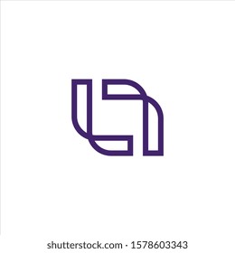 LL or L logo design vector.