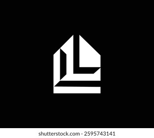 LL letter home simple logo design