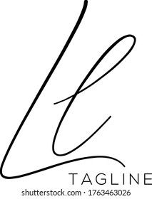 LL  Letter Initial Logo Design, Vector Template