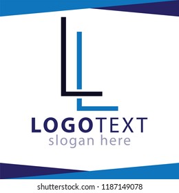 LL Letter Line Logo Element