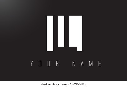 LL Letter Logo With Black and White Letters Negative Space Design.