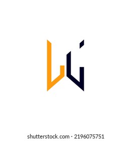 Diseño creativo del logotipo de la letra LL con gráfico vectorial, logotipo simple y moderno de LL.