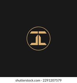 LL Letter Logo Design with a Creative Cut. Creative logo design..
