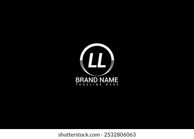 LL letter logo design on black background. LL creative initials letter logo concept. LL unique design