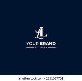 LL letter logo design template elements. Modern abstract digital alphabet letter logo. Vector illustration.