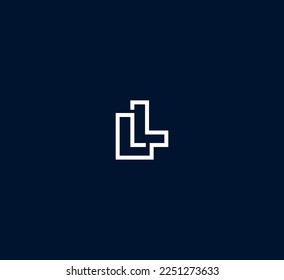 LL letter logo design template elements. Modern abstract digital alphabet letter logo. Vector illustration.