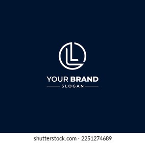 LL Buchstaben Logo Design Template Elemente. Modernes abstraktes Logo für digitale Buchstaben. Vektorgrafik.