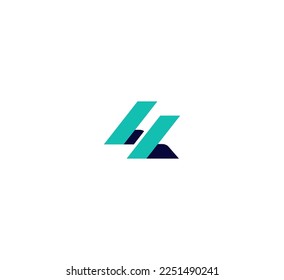 Elementos de plantilla de diseño de logotipo de letras LL. Logo de la letra digital abstracta moderna. Ilustración vectorial.
