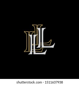 LL Letter monogram with abstrac concept style design