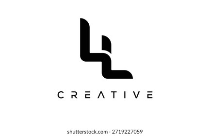 Letra LL Logotipo de monograma para identidade de marca criativa moderna