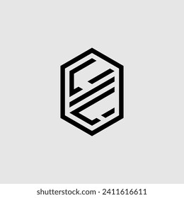 LL line geometric monogram with high quality professional design that will print well