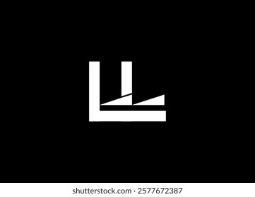 LL  Logo Design Template Vector Graphic Branding Element.
