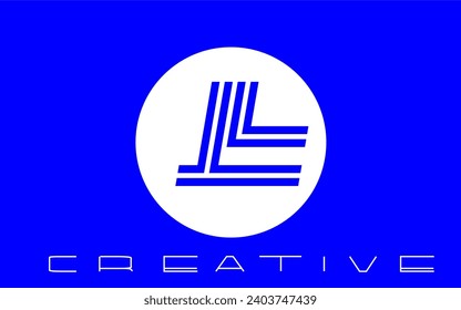 LL logo identity monogram abstract colorful circle luxury elegant icon vector template
