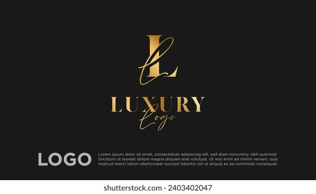 LL logo, luxury logo, logo gold