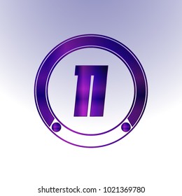 LL Logo, Metal Logo, purple Logo, Monogram