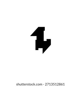Logotipo de monograma de espaço negativo LL - Design de marca de letra mínima moderna