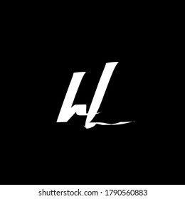 LL Signature initial logo template vector