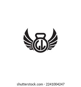 LL simple fitness gym concept in high quality professional design that will print well across any print media
