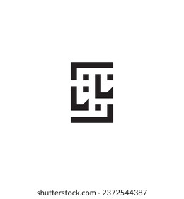 LL square concept retro logo in high quality professional design that will print well across any print media