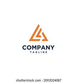 Lla Logo Letter Shape Triangle Stock Vector (Royalty Free) 2092024087