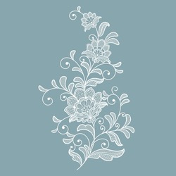 Llace  Floral  Element. Vector Lace Flowers