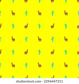 llama alpaca cartoon pattern seamless. Ornament of kids fabric