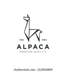 llama alpaca low poly geometric triangle logo vector icon illustration. Use for mascot brand livestock farm, product, website, print, apparel, poster.