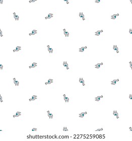 llama alpaca pixel art pattern seamless 8 bit background