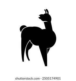 Llama animal iconic logo vector