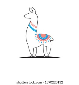 LLAMA ANIMAL LOGO DESIGN AND VECTOR
