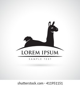 Llama animal symbol - vector illustration
