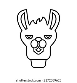 Llama animal Vector icon which is suitable for commercial work and easily modify or edit it

