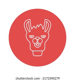 Llama animal Vector icon which is suitable for commercial work and easily modify or edit it

