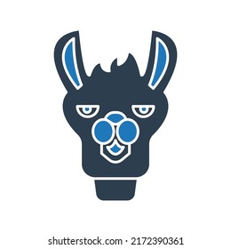 Llama animal Vector icon which is suitable for commercial work and easily modify or edit it

