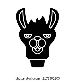 Llama animal Vector icon which is suitable for commercial work and easily modify or edit it

