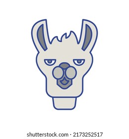 Llama animal Vector icon which is suitable for commercial work and easily modify or edit it

