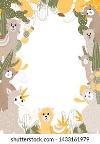 Llama and Cactus Clipart Bundle,No Drama Llamas Graphics Set.