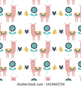 Llama cartoon design vector illustration
