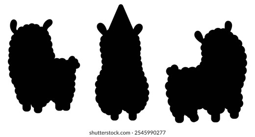 Llama Christmas Characters for Holiday Illustrations