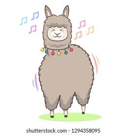 llama clipart cartoon