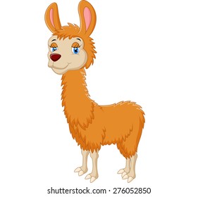 Llama cute cartoon