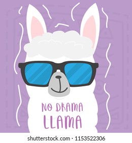 llama cute quote cartoon poster template background design with trendy style and unique concept vector eps 10