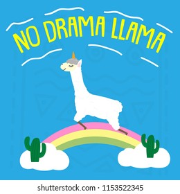 llama cute quote cartoon poster template background design with trendy style and unique concept vector eps 10
