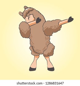 llama dab clipart