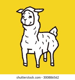 llama doodle