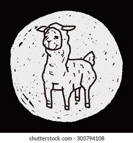 llama doodle
